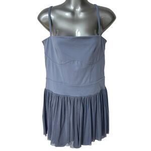 Blogilates Barre Romper Troposphere Blue Gray Purple One Piece Women's Large